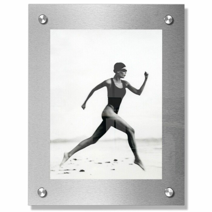 futura brushed metal modern acrylic picture frame