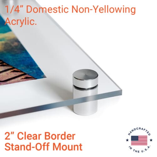 Infinity Stand-Off Mount 2" Clear Border