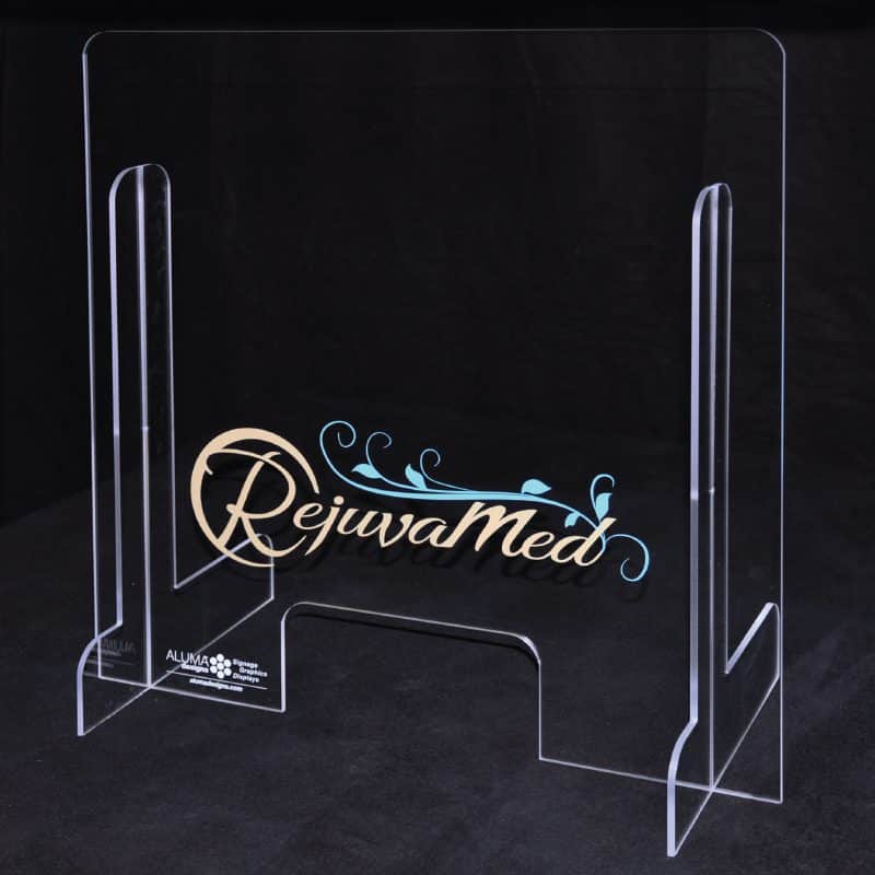 3 SIZES AVAILABLE STANDING SNEEZE GUARD CLEAR ACRYLIC WITH WINDOW 