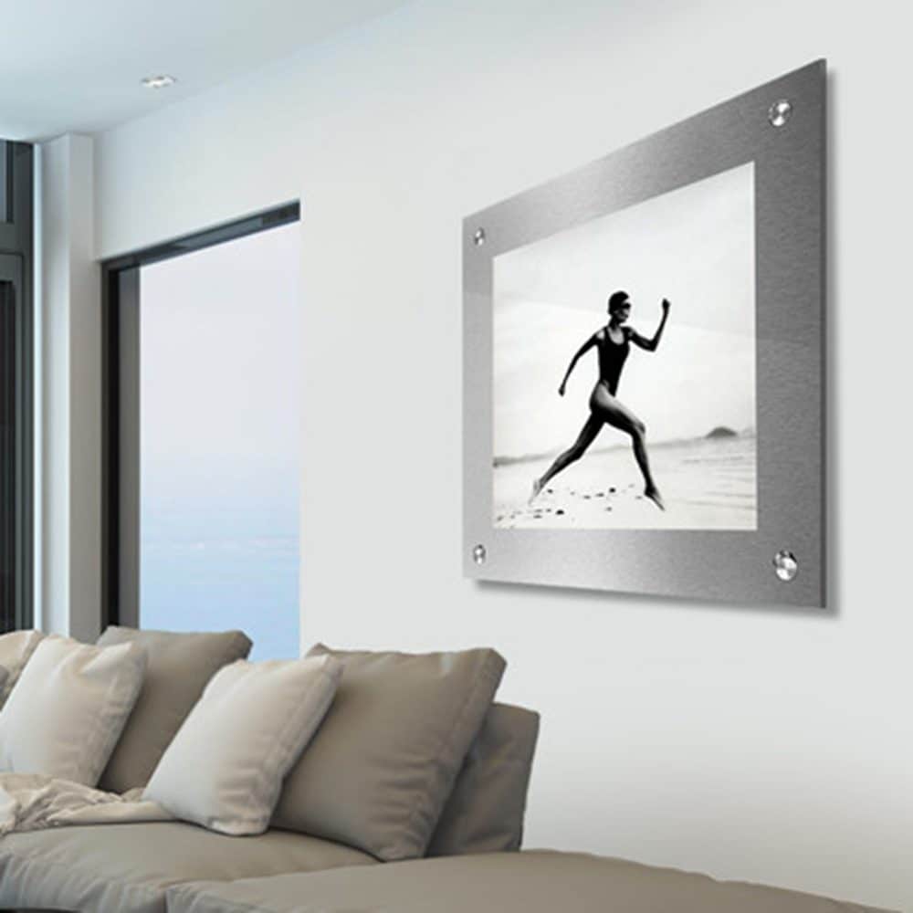 Futura Modern Brushed Metal And Acrylic Pictures Frames