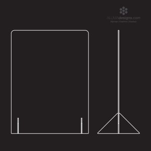 Sneeze Guard ECONOMY - Counter Top -  Free Standing (NO WINDOW)