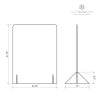 Sneeze Guard ECONOMY - Counter Top -  Free Standing (NO WINDOW) - Image 3
