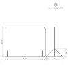 Sneeze Guard ECONOMY - Counter Top -  Free Standing (NO WINDOW) - Image 4
