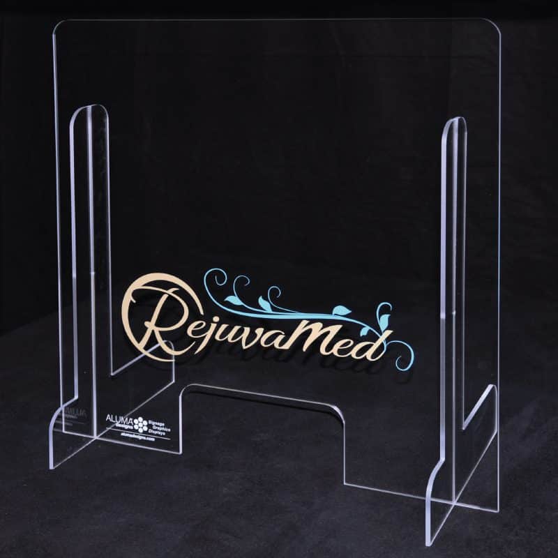Sneeze Guard DECORATIVE- Counter Top -  Free Standing with Window