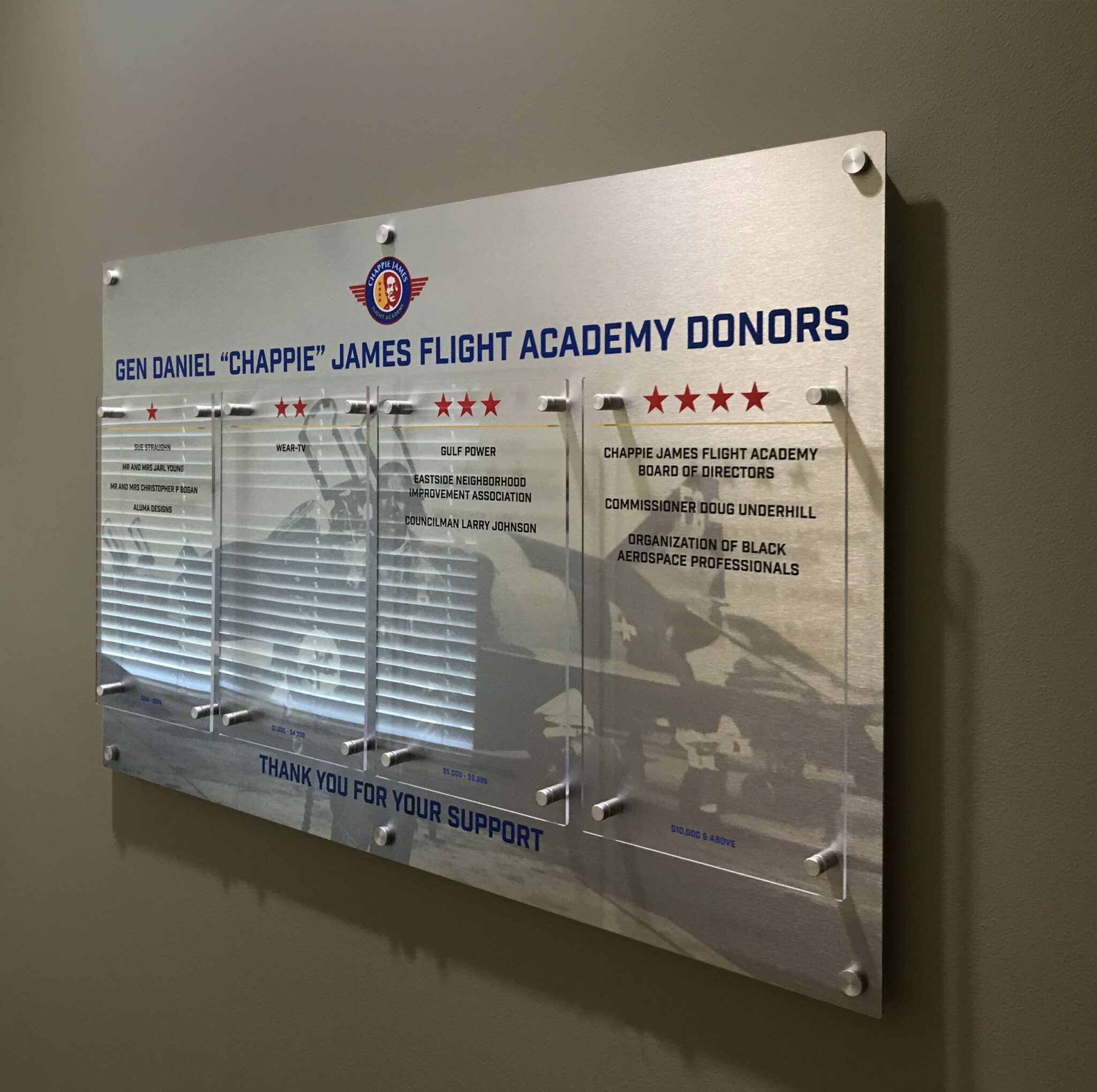 Chappie James Custom Donor Board