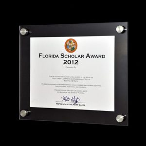 VETRO Modern Acrylic Award Frame