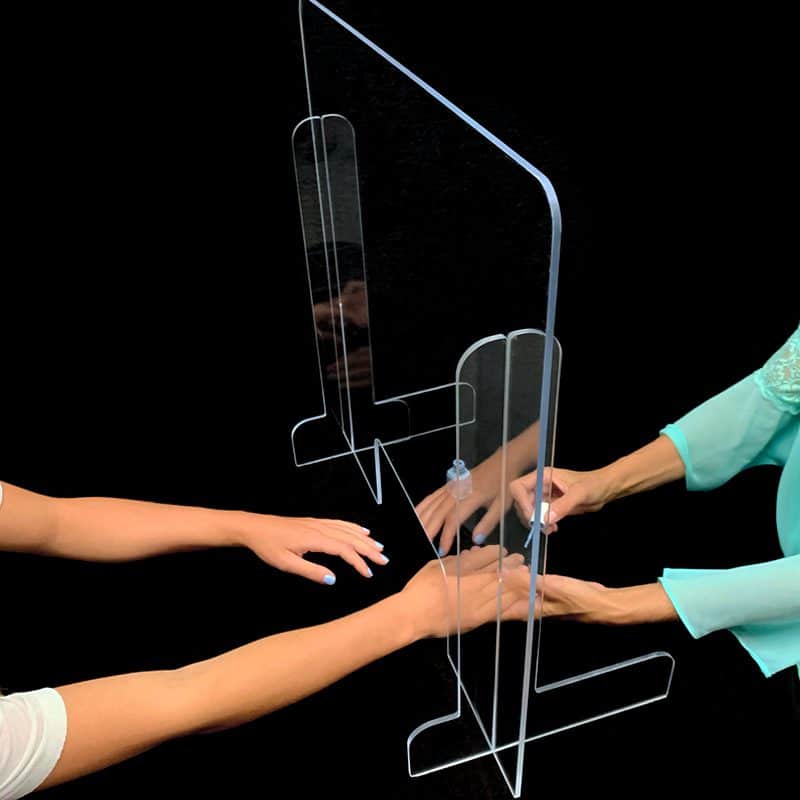 Manicure Sneeze Guard- Counter Top -  Free Standing with Window