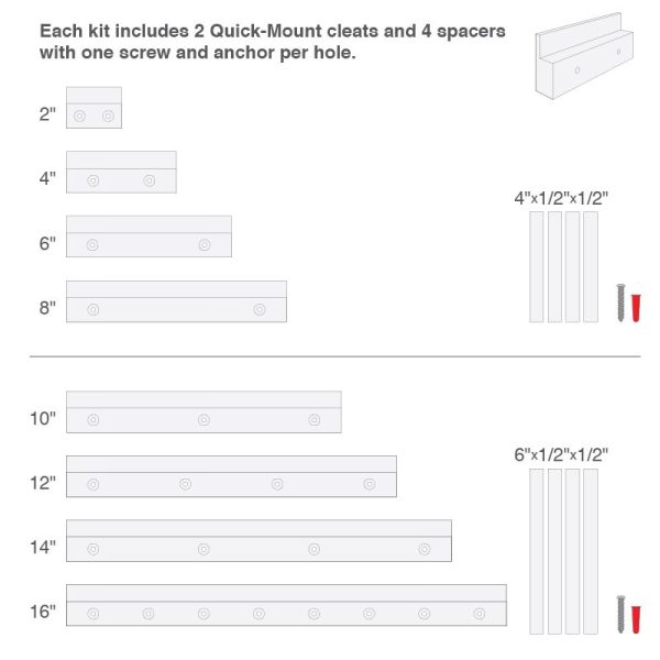 Quick-Mount Bracket Sets (2"-16") - Image 3