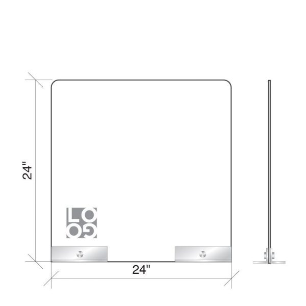 Sneeze Guard- Counter Mount - Partial Base (No Window) - Image 4