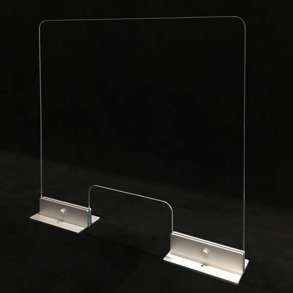 Sneeze Guard- Counter Mount - Partial Base with Window
