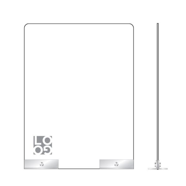 Sneeze Guard- Counter Mount - Partial Base (No Window) - Image 2